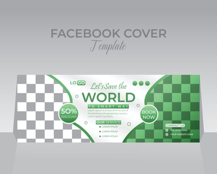 Nature Facebook Cover Template Design vector
