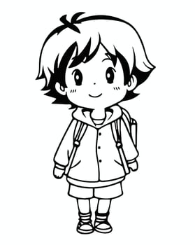 Young Curious School Girl vector