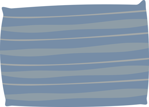 Isolated of blue cushion. png