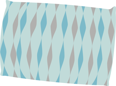 Isolated of blue cushion. png