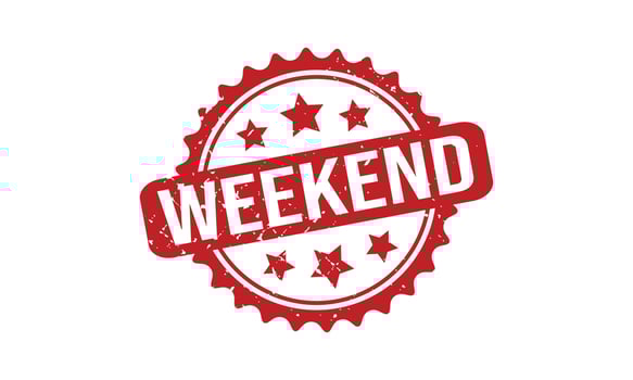 Weekend Rubber Stamp. Weekend Grunge Stamp Seal Vector Illustration