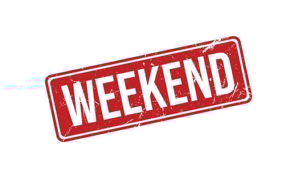 Weekend Rubber Stamp. Weekend Grunge Stamp Seal Vector Illustration