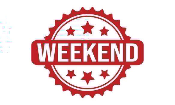 Weekend Rubber Stamp. Weekend Grunge Stamp Seal Vector Illustration
