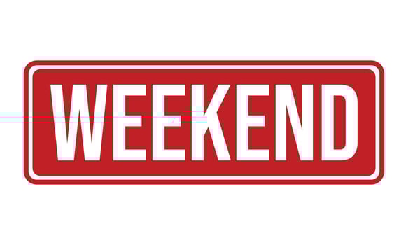 Weekend Rubber Stamp. Weekend Grunge Stamp Seal Vector Illustration