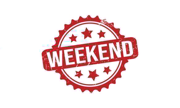 Weekend Rubber Stamp. Weekend Grunge Stamp Seal Vector Illustration