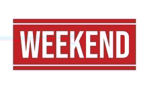 Weekend Rubber Stamp. Weekend Grunge Stamp Seal Vector Illustration