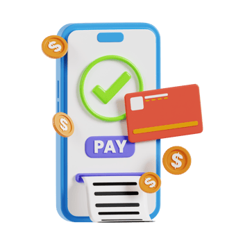 Online shopping 3D Illustration, online shop, online payment and delivery concept. png