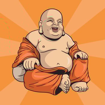 laughing Buddha, World Laughter Day Celebration vector