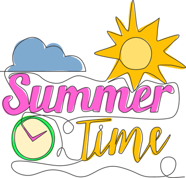 Single continuous line drawing of cute and cool travel holiday typography quote - Summer Time. Calligraphic design for print, card, banner, poster. One line draw design vector graphic illustration png