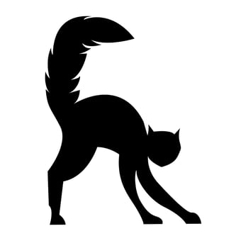 Cat silhouette illustration in flat style vector