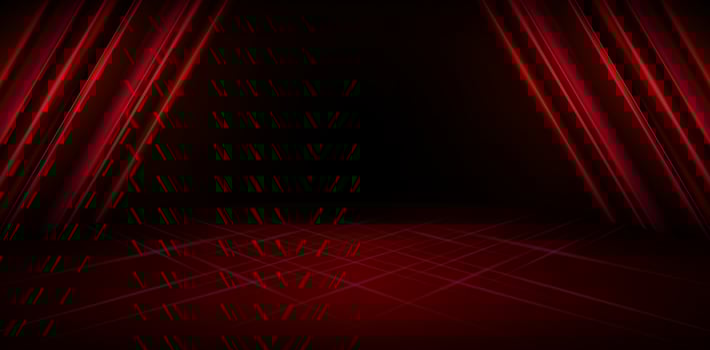 vector illustration red stage curtains with spotlights for ecommerce signs retail shops, advertisement business agency, ads campaigns marketing, email newsletter, landing pages website, header webs