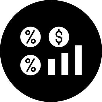 Interest Rates Vector Icon Style