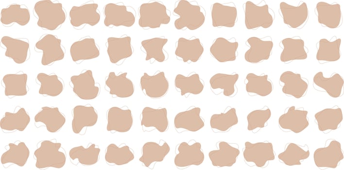 Hand Drawn Organic Shapes Liquid and fluid shape Black symbol Set 50 vector