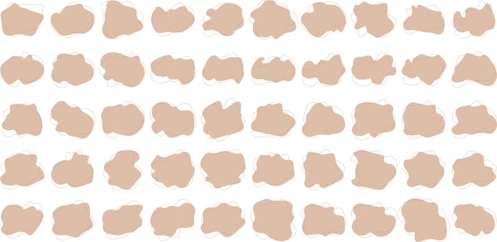 Hand Drawn Organic Shapes Liquid and fluid shape Black symbol Set 50 vector