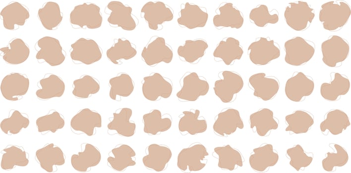 Hand Drawn Organic Shapes Liquid and fluid shape Black symbol Set 50 vector