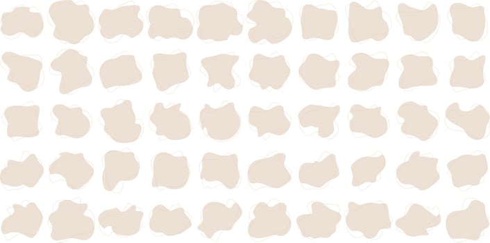 Hand Drawn Organic Shapes Liquid and fluid shape beige color symbol Set 50 vector