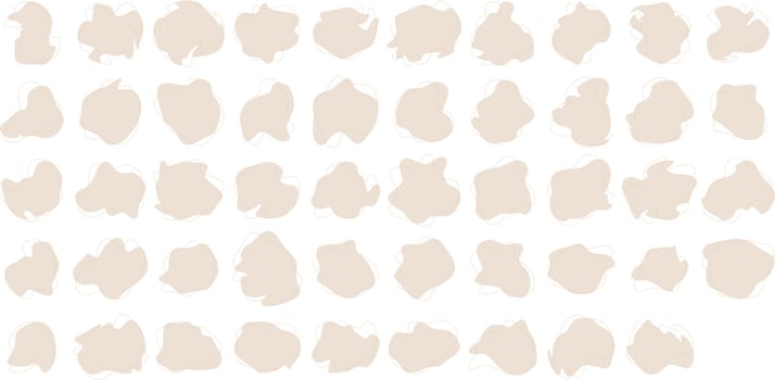 Hand Drawn Organic Shapes Liquid and fluid shape beige color symbol Set 50 vector