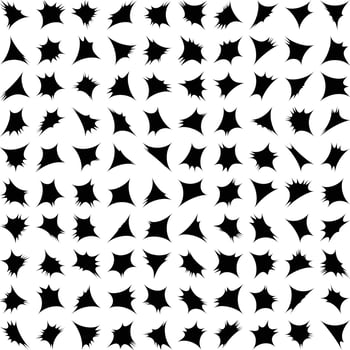 sparkles shape and fire flakes shape Set 100 vector