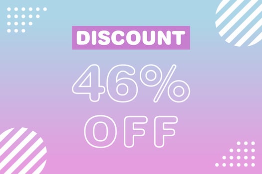 46 percent Sale and discount labels. price off tag icon flat design. vector