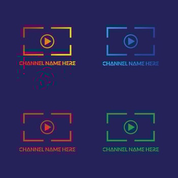 Channel logo and video logo design. vector