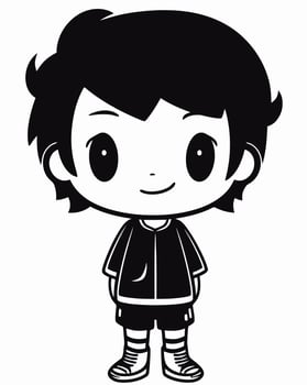 Cute Mini Boy Illustration vector
