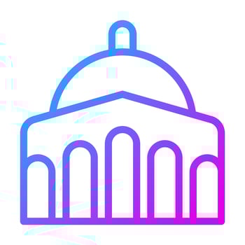mosque icon gradient purple colour ramadan symbol perfect. vector