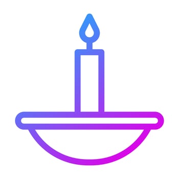 candle icon gradient purple colour ramadan symbol perfect. vector