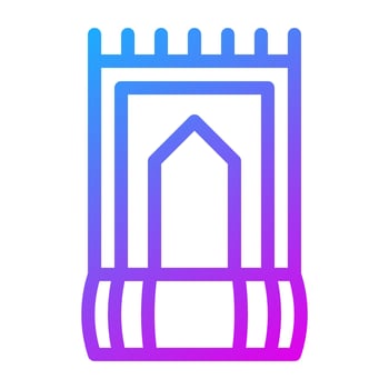 rug icon gradient purple colour ramadan symbol perfect. vector