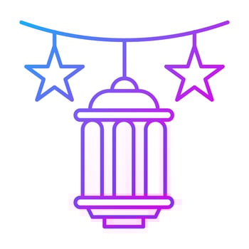 decoration icon gradient purple colour ramadan symbol perfect. vector