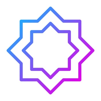 decoration icon gradient purple colour ramadan symbol perfect. vector