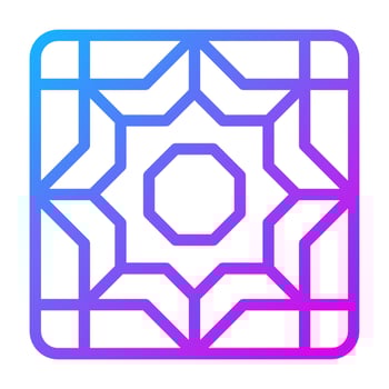 decoration icon gradient purple colour ramadan symbol perfect. vector
