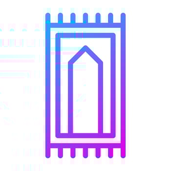 rug icon gradient purple colour ramadan symbol perfect. vector