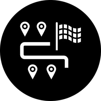 Race Route Vector Icon Style