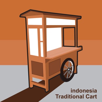 Indonesia Gerobak Traditional vector