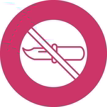 Vector Design No Weapons Icon Style