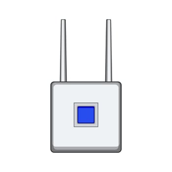 router 5g modem cartoon vector illustration