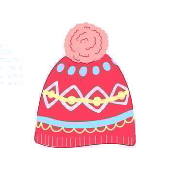 head beanie hat cartoon vector illustration