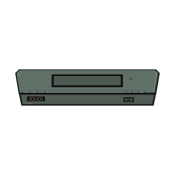 video dvd player cartoon vector illustration