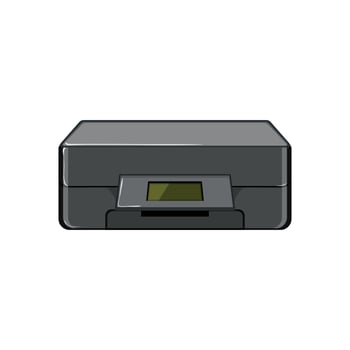 paper photo printer cartoon vector illustration
