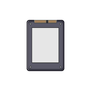 equipment ssd storage cartoon vector illustration