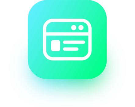 Credit card icon in square gradient colors. Payment card signs illustration. png