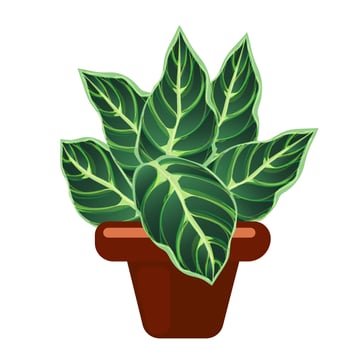 painted tropical leaves vector