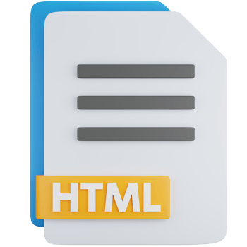 3D Icon Illustration html file png