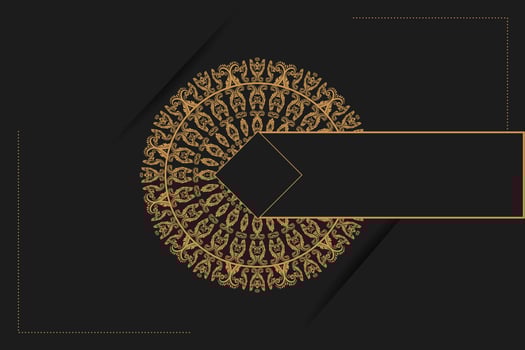 Luxury ornamental mandala design background in gold color. Abstract gold luxury pattern background vector