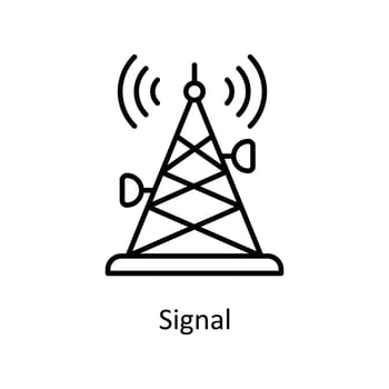 Signal  Vector  outline Icons. Simple stock illustration stock