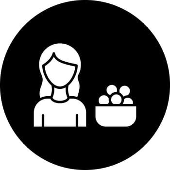 Gatherer Female Vector Icon Style