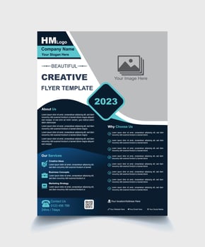 Modern corporate template design in A4. Can be use to flyer, book cover, brochure, annual report, corporate presentation, portfolio, magazine, poster, banner, website. Free vector