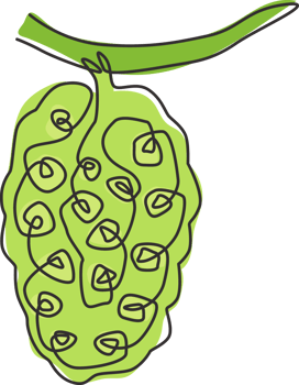 Single continuous line drawing whole healthy organic tropical noni for orchard logo identity. Fresh fruit bearing tree concept for garden icon. Modern one line draw design vector graphic illustration png