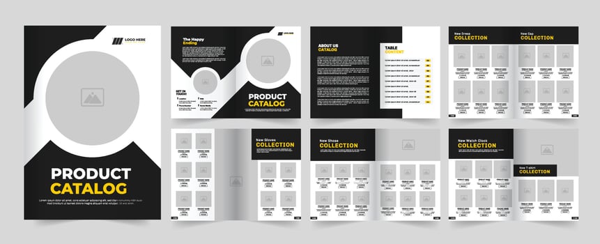 Product Catalog and Catalogue Layout Design vector