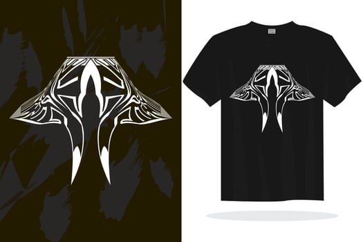 Modern t shirt design vector template with random graphics